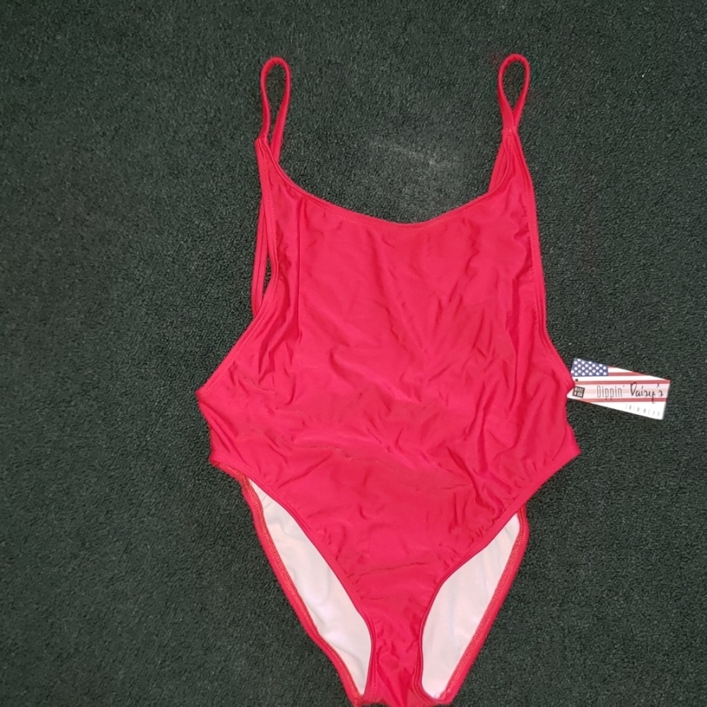 Red high thigh Swimsuit